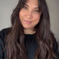 FEATHERLITE VIRGIN BROWN TOPPER WITH SUBTLE CARAMEL BALAYAGE