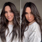DARK BROWN ASHY BALAYAGE TOPPER