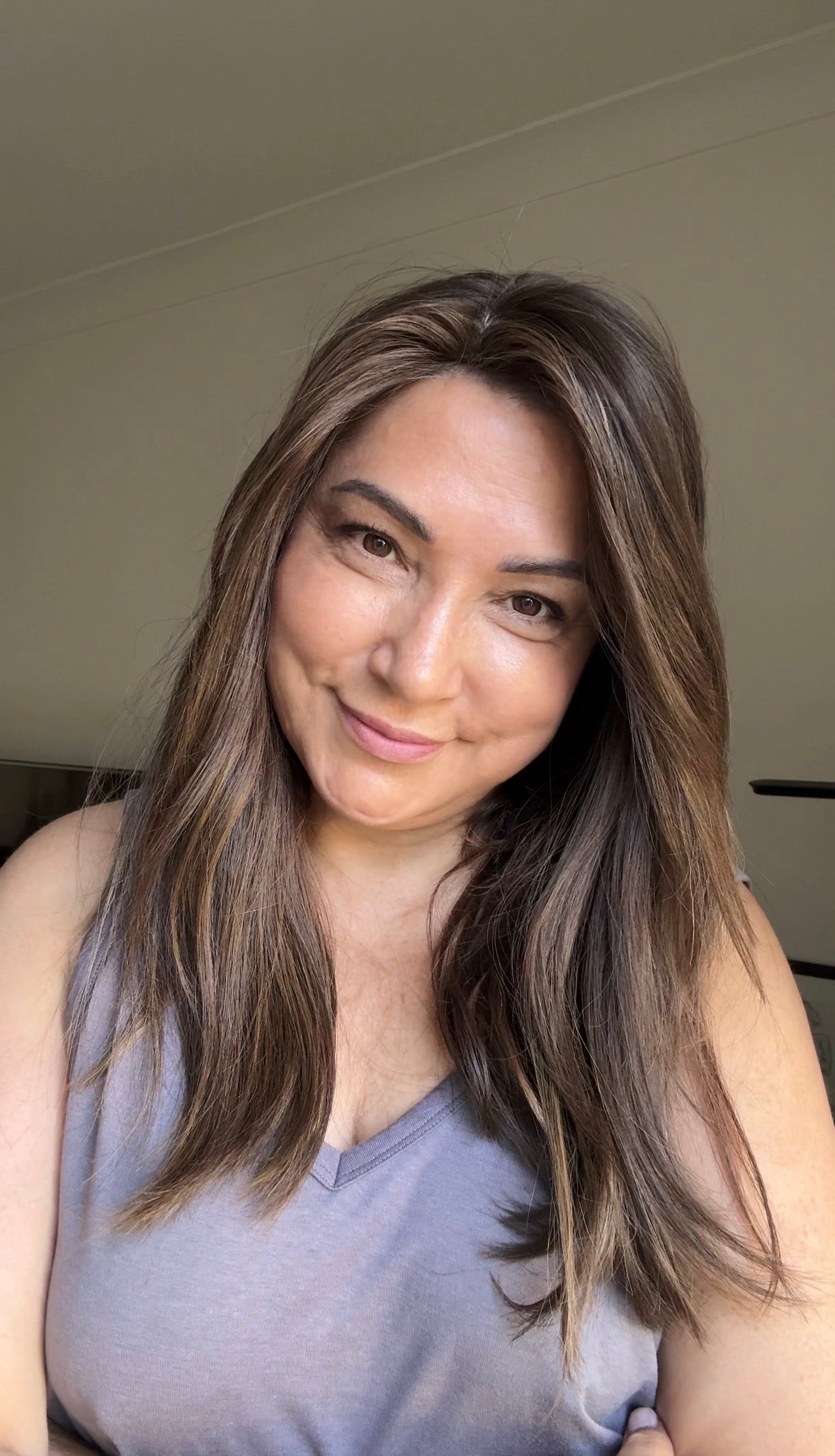 MEDIUM BROWN ASHY BALAYAGE TOPPER
