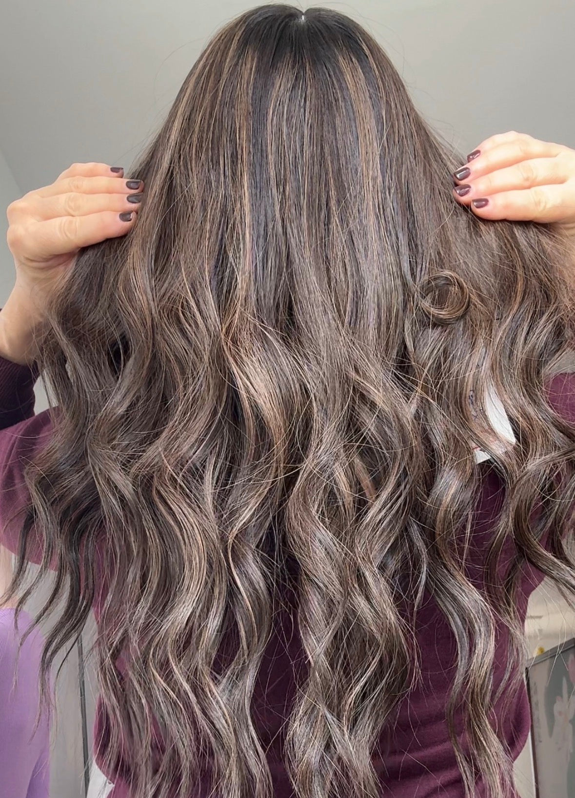 DARK BROWN BALAYAGE/HIGHLIGHTED TOPPER