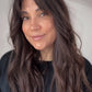 FEATHERLITE VIRGIN BROWN TOPPER WITH SUBTLE CARAMEL BALAYAGE