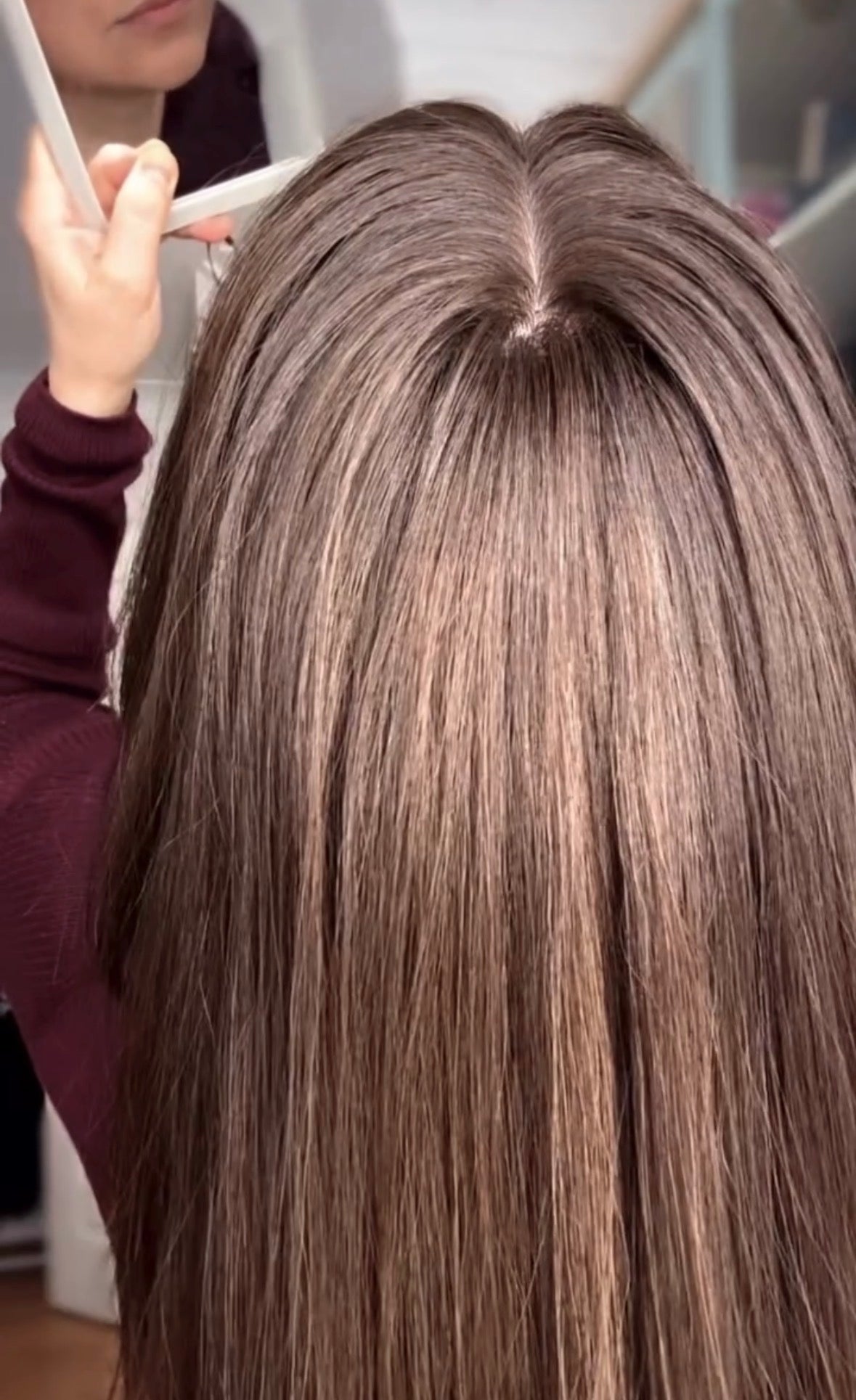 LIGHT BROWN BALAYAGE TOPPER