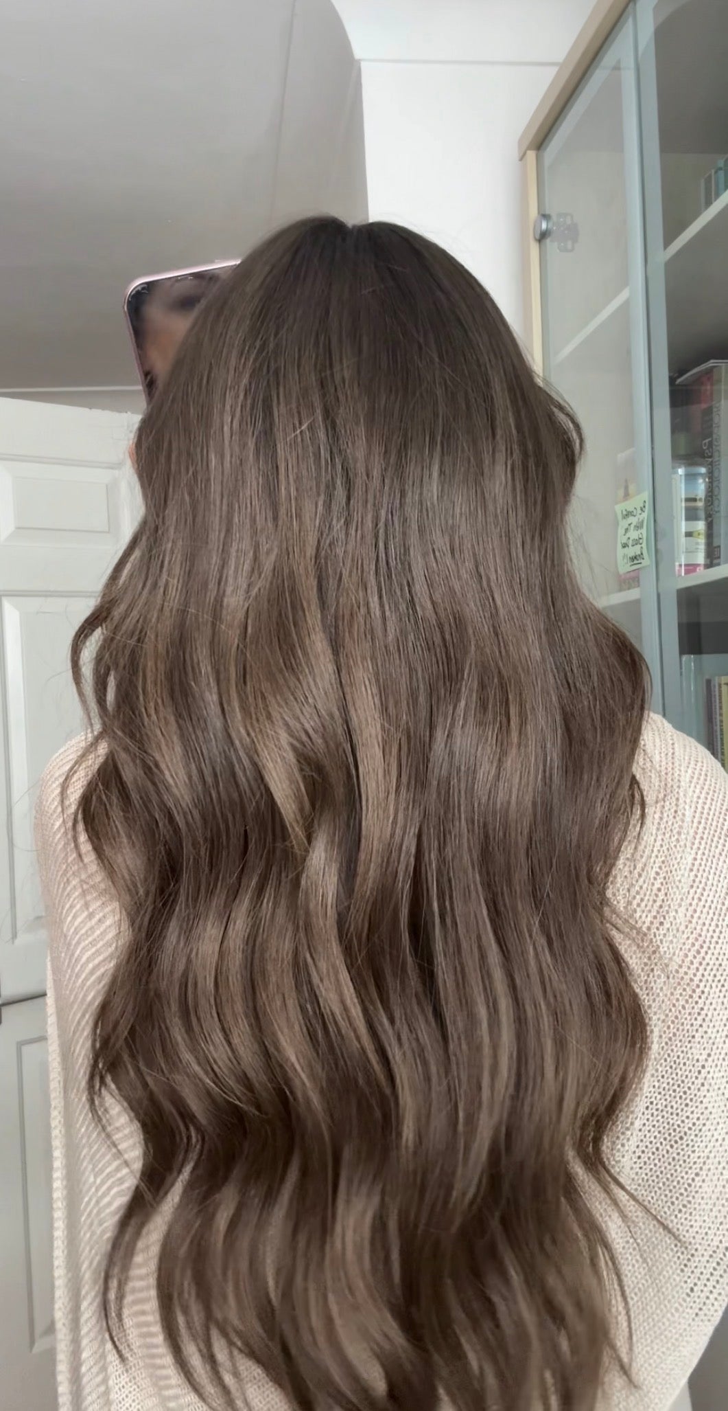 LIGHT BROWN TOPPER WITH SOFT SUBTLE CARAMEL BALAYAGE