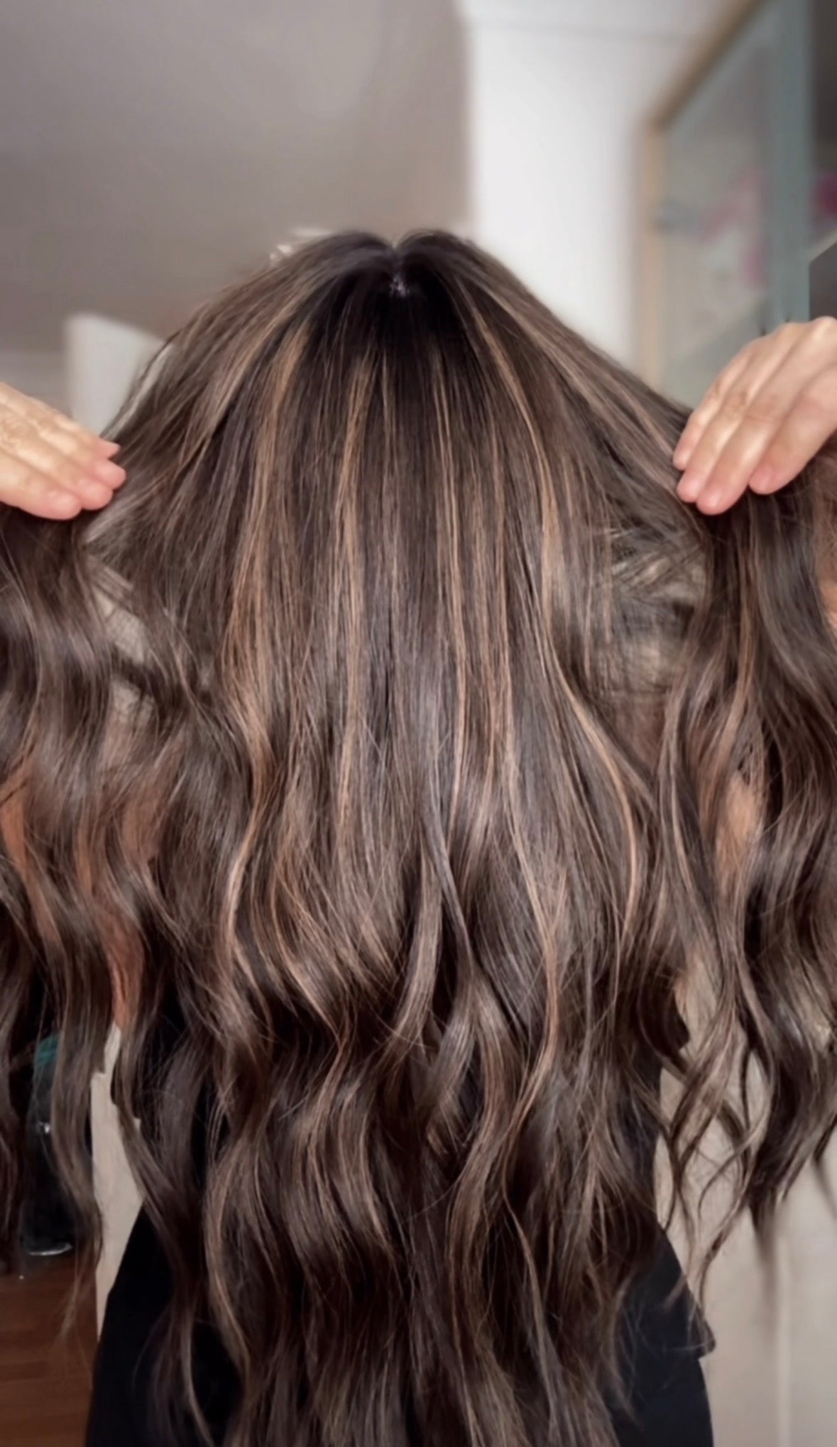 DARK BROWN BALAYAGE/HIGHLIGHTED TOPPER