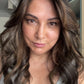 DARK BROWN/SOFT BLACK VIRGIN TOPPER WITH ASHY RIBBON BALAYAGE