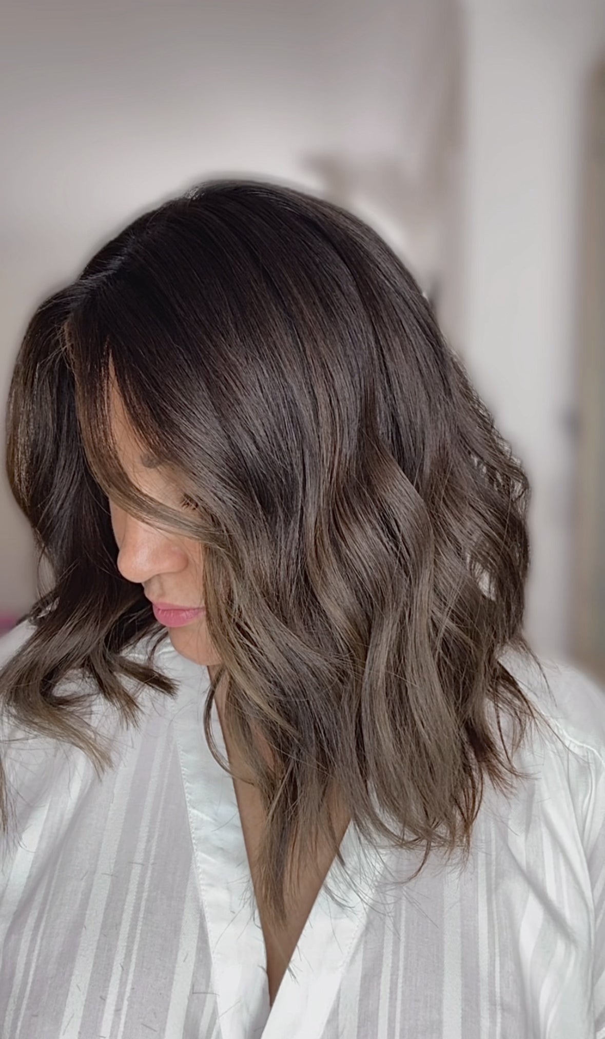 FEATHERLITE DARK BROWN ASHY BALAYAGE TOPPER