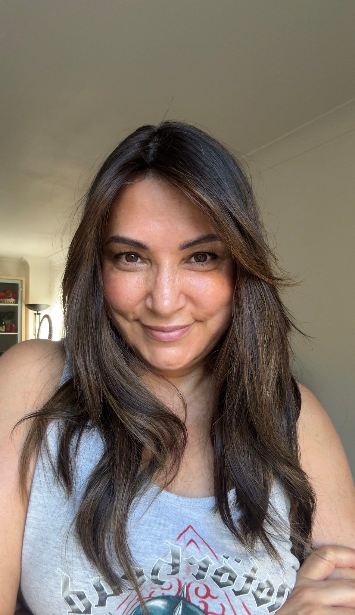 DARK BEOWN/SOFT BLACK VIRGIN TOPPER WITH ASHY RIBBON BALAYAGE