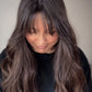 FEATHERLITE VIRGIN BROWN TOPPER WITH SUBTLE CARAMEL BALAYAGE