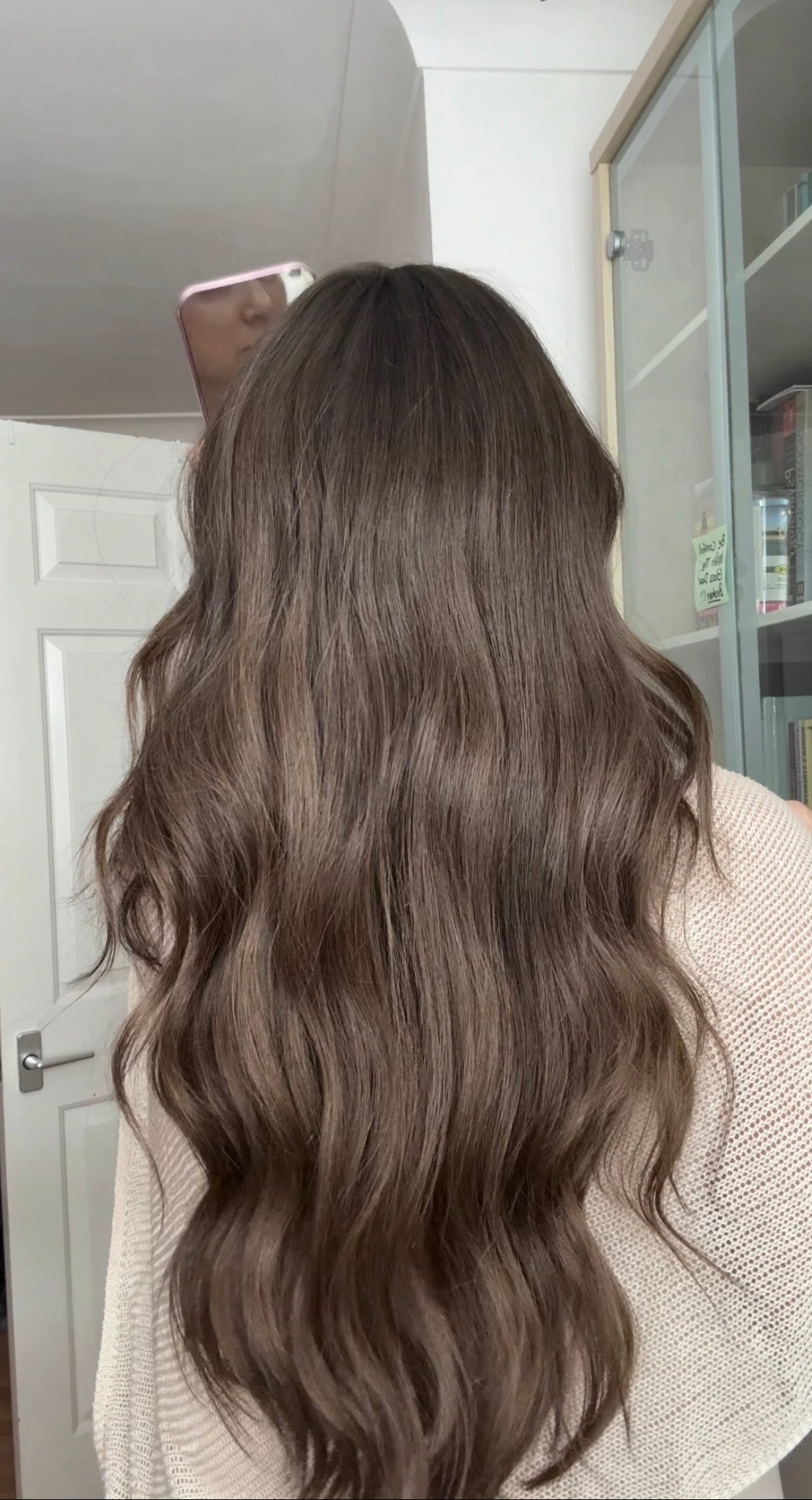 LIGHT BROWN TOPPER WITH SOFT SUBTLE CARAMEL BALAYAGE