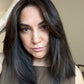 VIRGIN BASE DARK BROWN TOPPER WITH SOFT CARAMEL BALAYAGE