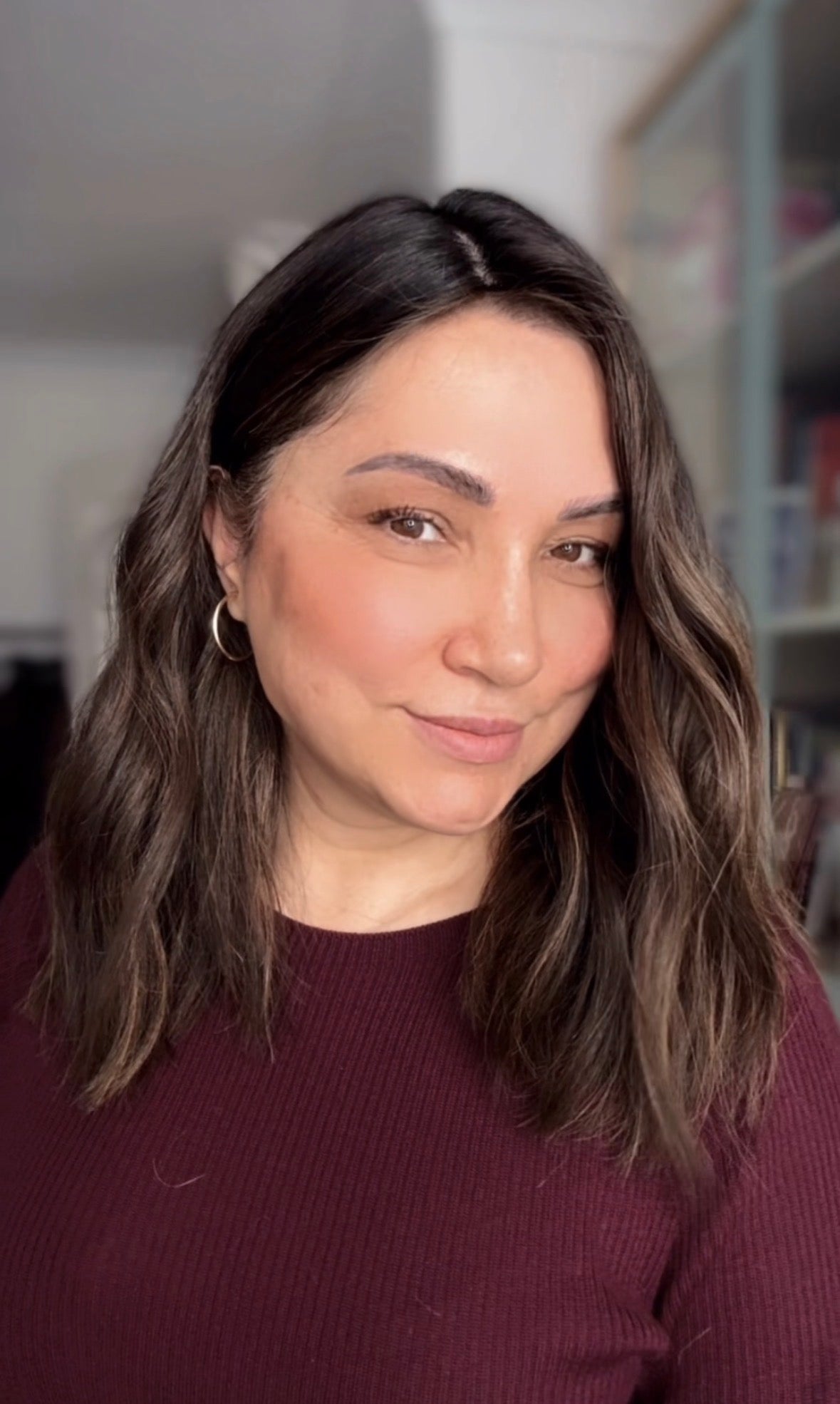 MEDIUM TO DARK BROWN ASHY BALAYAGE TOPPER