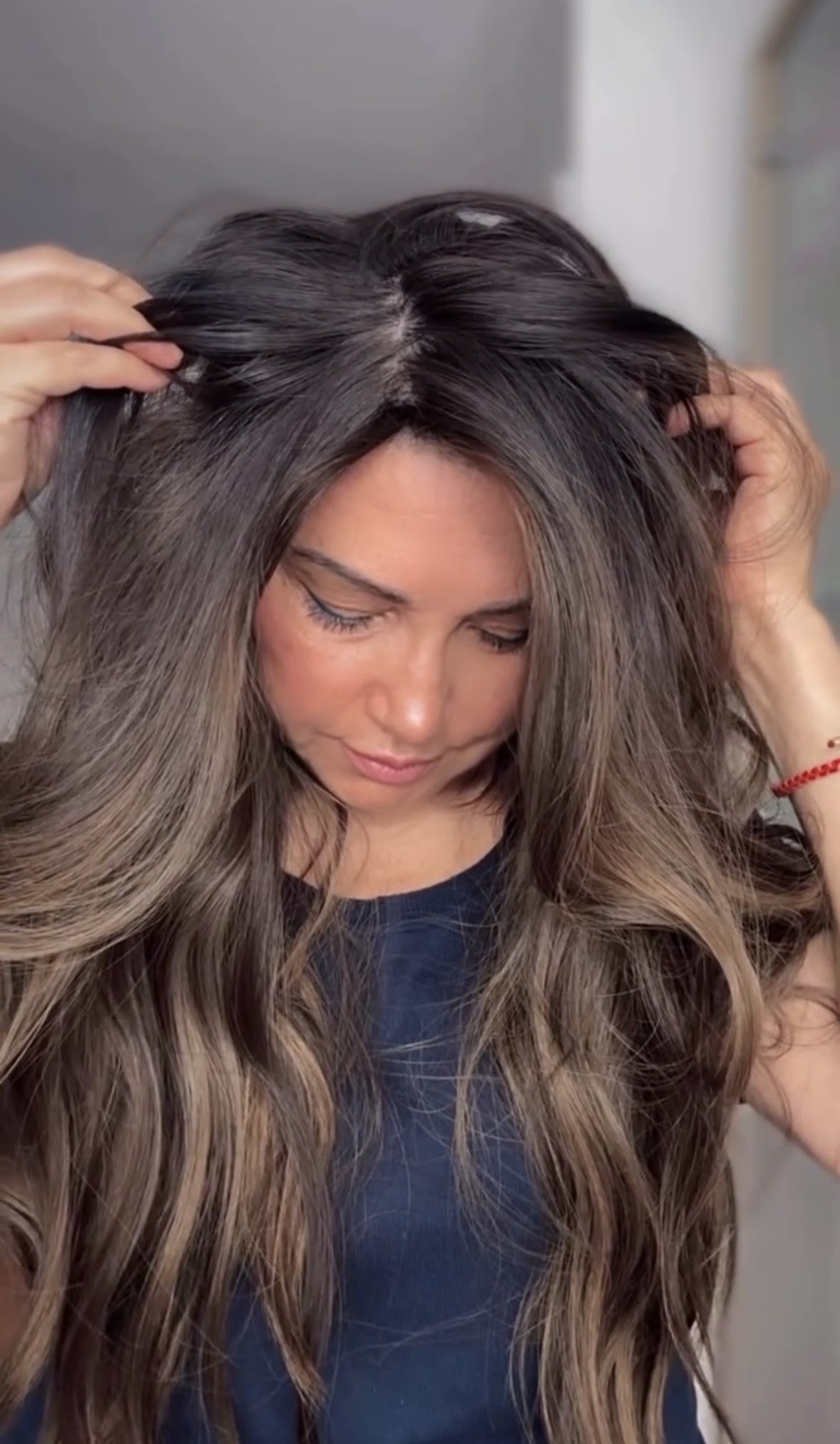 FEATHERLITE ASHY RIBBON BALAYAGE TOPPER