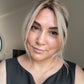 ASH BLONDE TOPPER WITH SUBTLE SOFT ROOT SHADOW