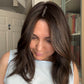 VIRGIN BASE DARK BROWN TOPPER WITH SOFT CARAMEL BALAYAGE