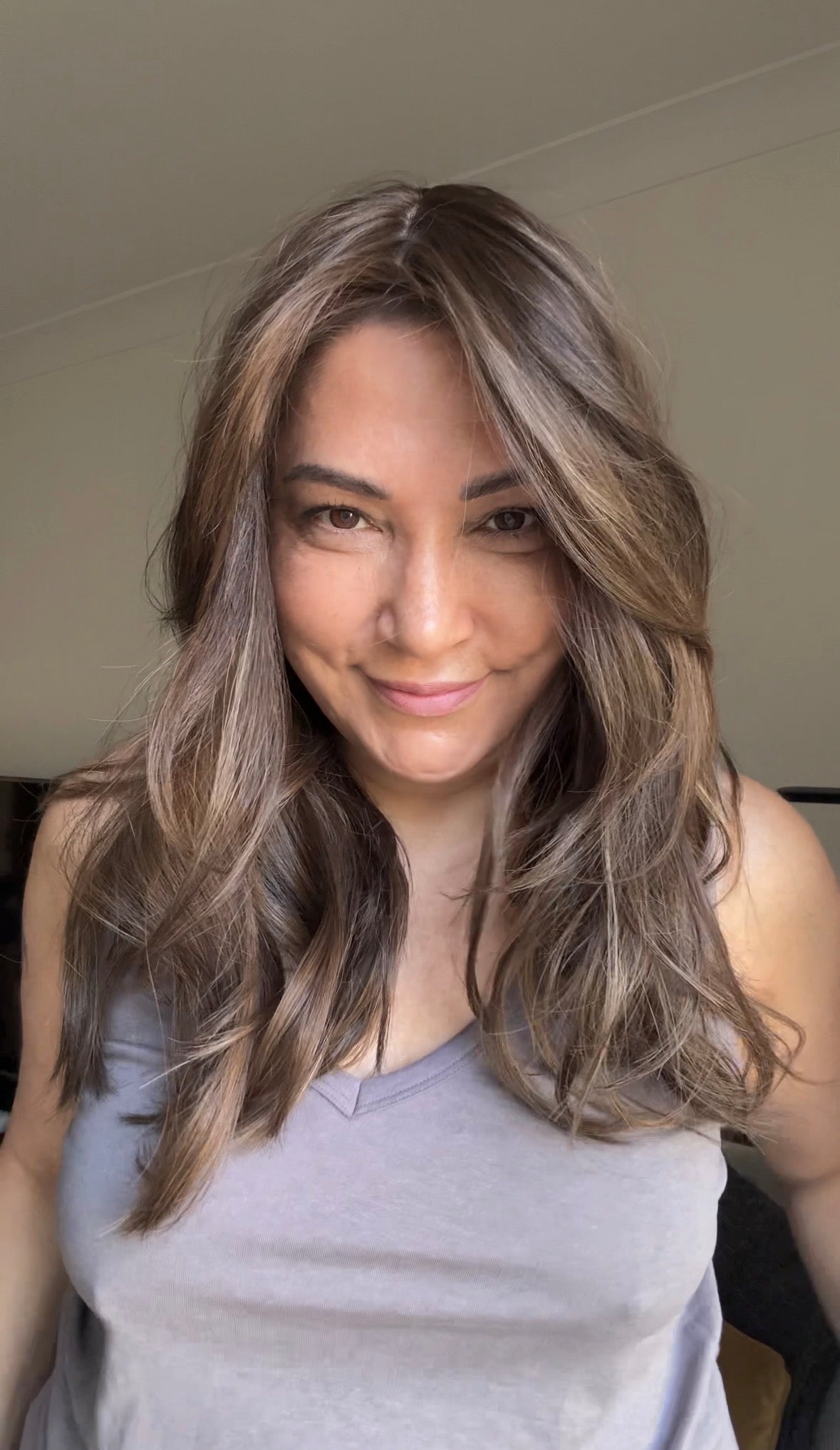 MEDIUM BROWN ASHY BALAYAGE TOPPER