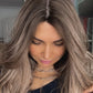 FEATHERLITE ASHY BLONDE TOPPER WITH DARK ROOT/ 2-4 WEEKS PREPARATION TIME