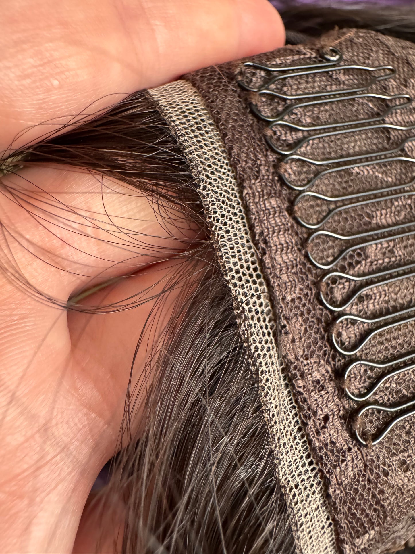 Reserved for Sandra SILK-LACE TOPPER / ULTRA LIGHT CAP-LOWER DENSITY