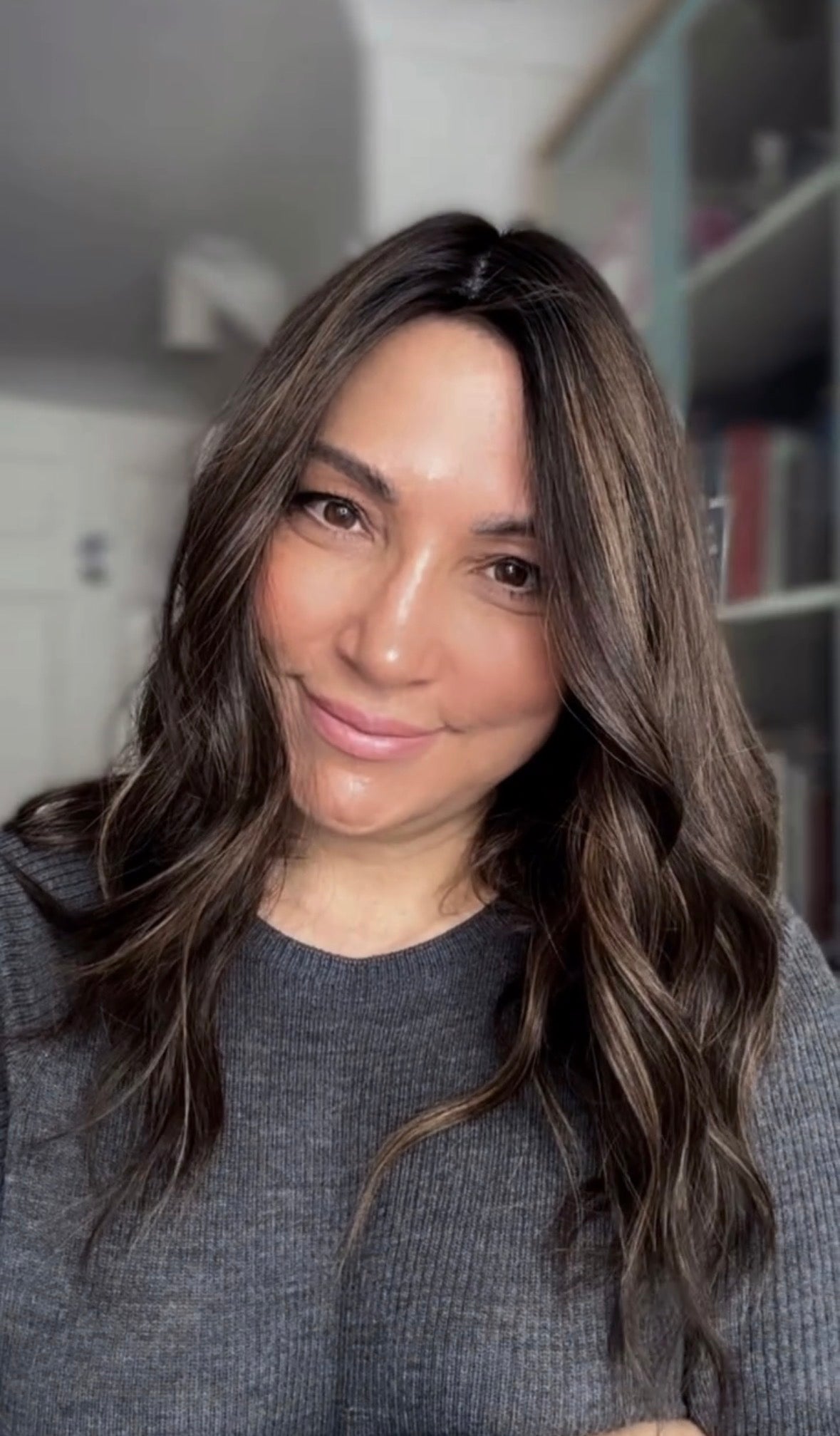 MEDIUM TO LIGHT BROWN BALAYAGE SILK TOPPER