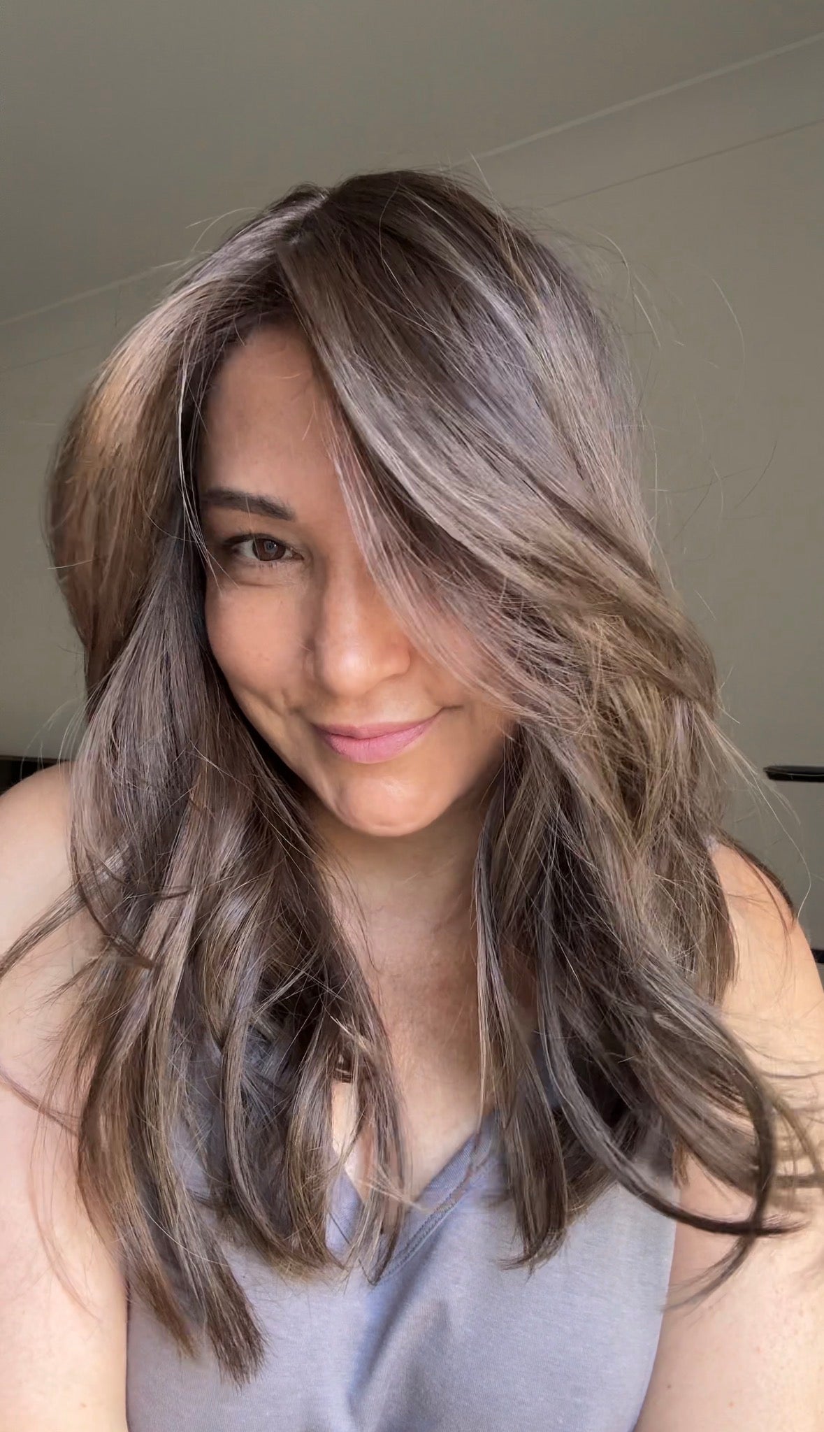 MEDIUM BROWN ASHY BALAYAGE TOPPER