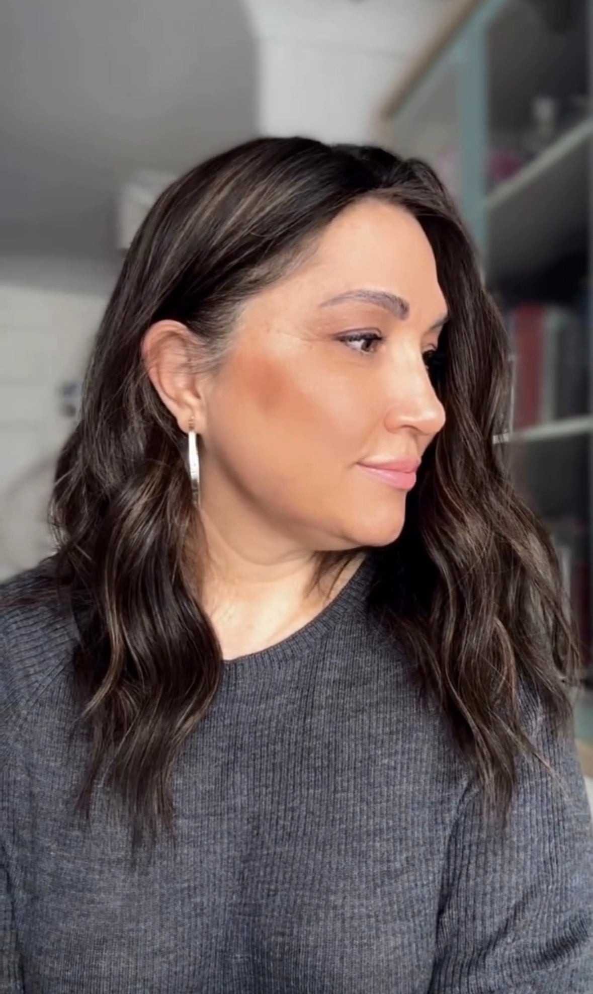 MEDIUM TO LIGHT BROWN BALAYAGE SILK TOPPER