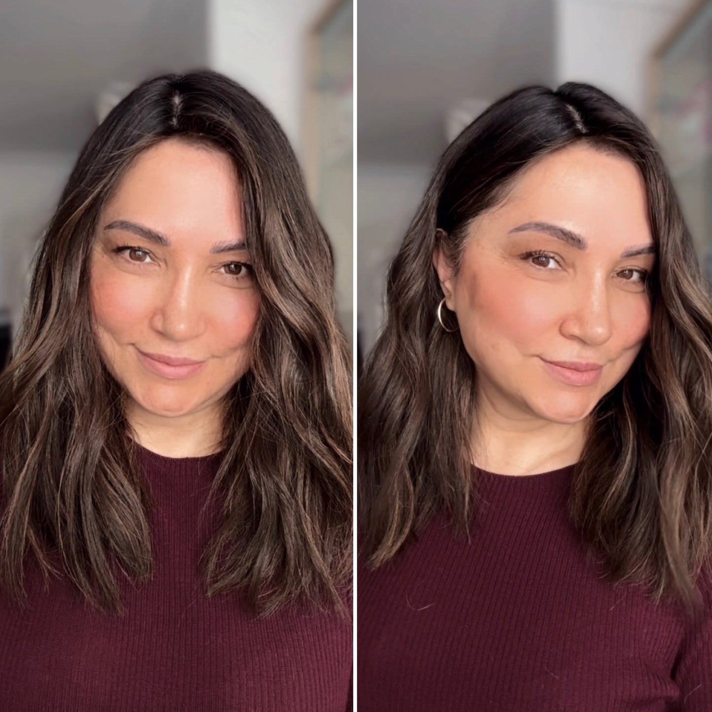 MEDIUM TO DARK BROWN ASHY BALAYAGE TOPPER