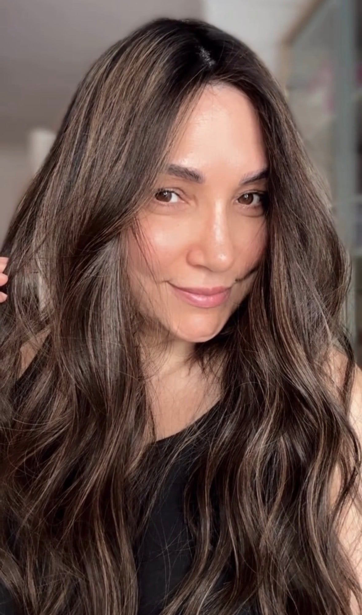 DARK BROWN BALAYAGE/HIGHLIGHTED TOPPER