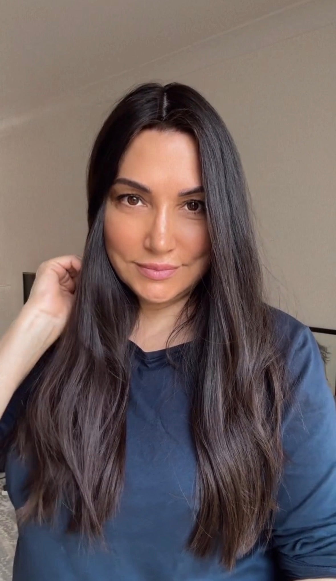 DARKEST BROWN/SOFT BLACK VIRGIN HAIR TOPPER