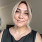 ASH BLONDE TOPPER WITH SUBTLE SOFT ROOT SHADOW