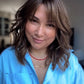SOFT LAYERED LOB WITH CURTAIN BANGS