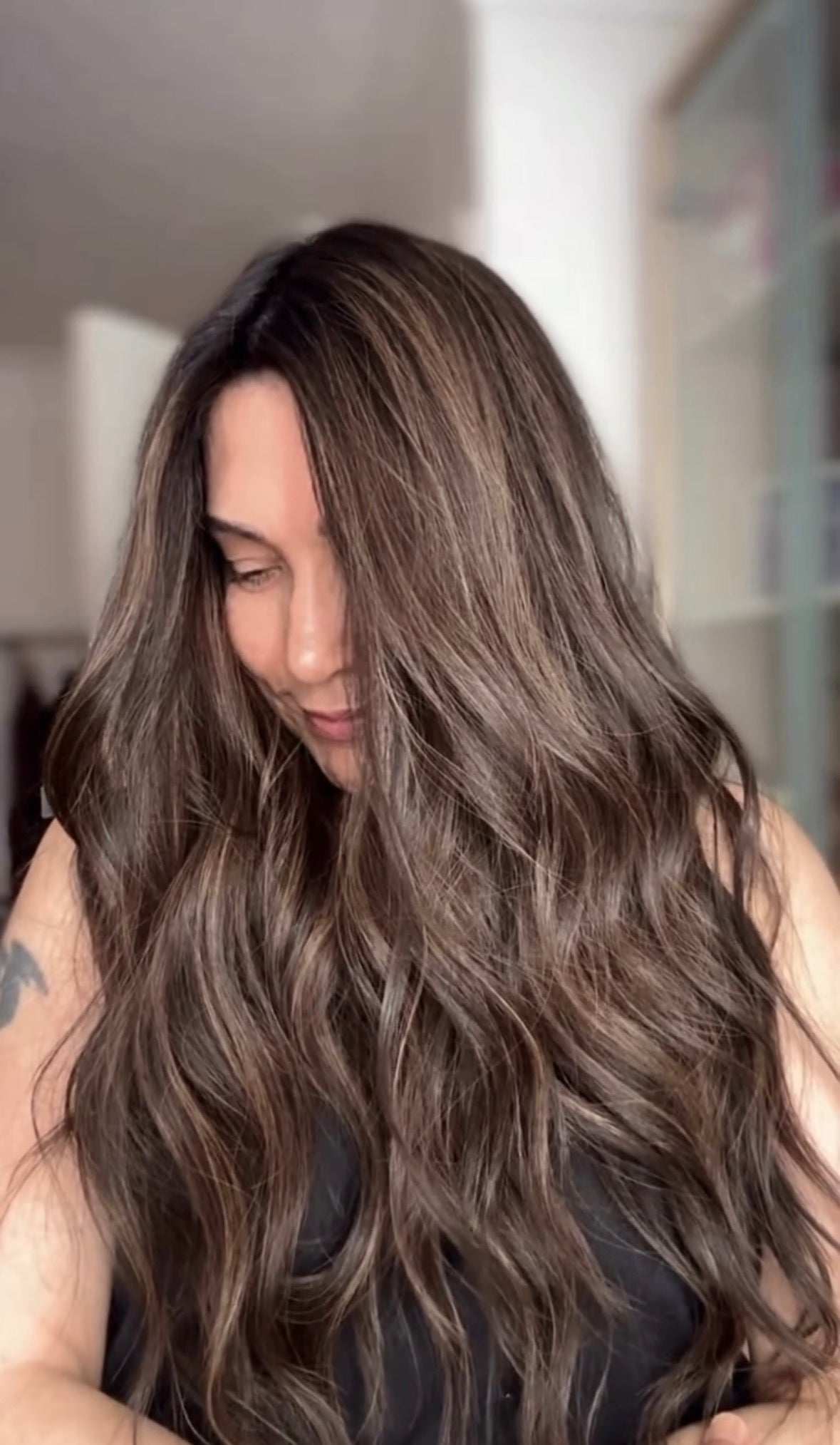 DARK BROWN BALAYAGE/HIGHLIGHTED TOPPER