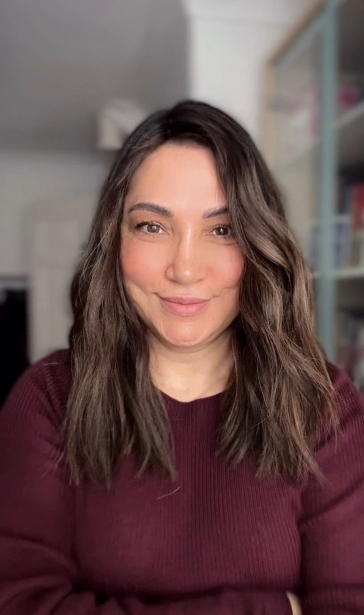 MEDIUM TO DARK BROWN ASHY BALAYAGE TOPPER
