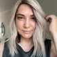 ASH BLONDE TOPPER WITH SUBTLE SOFT ROOT SHADOW
