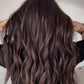 FEATHERLITE VIRGIN BROWN TOPPER WITH SUBTLE CARAMEL BALAYAGE
