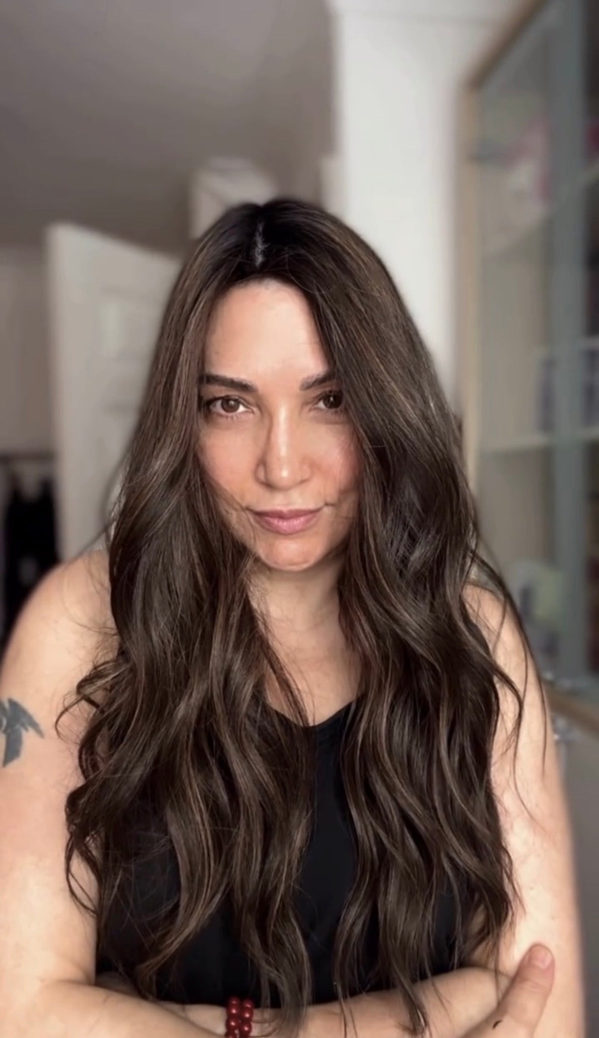 DARK BROWN BALAYAGE/HIGHLIGHTED TOPPER