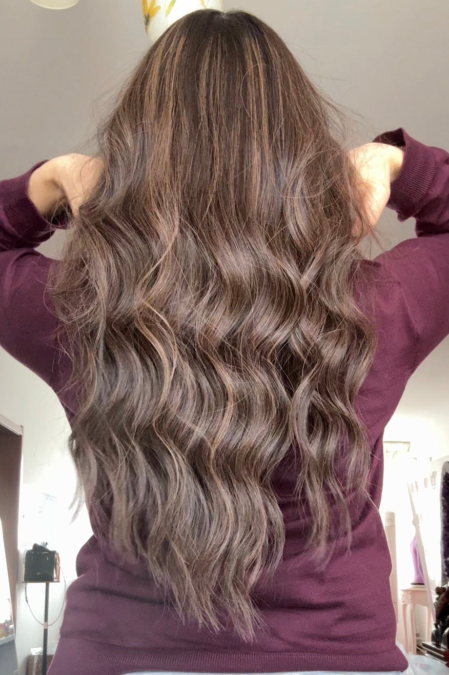 DARK BROWN BALAYAGE/HIGHLIGHTED TOPPER