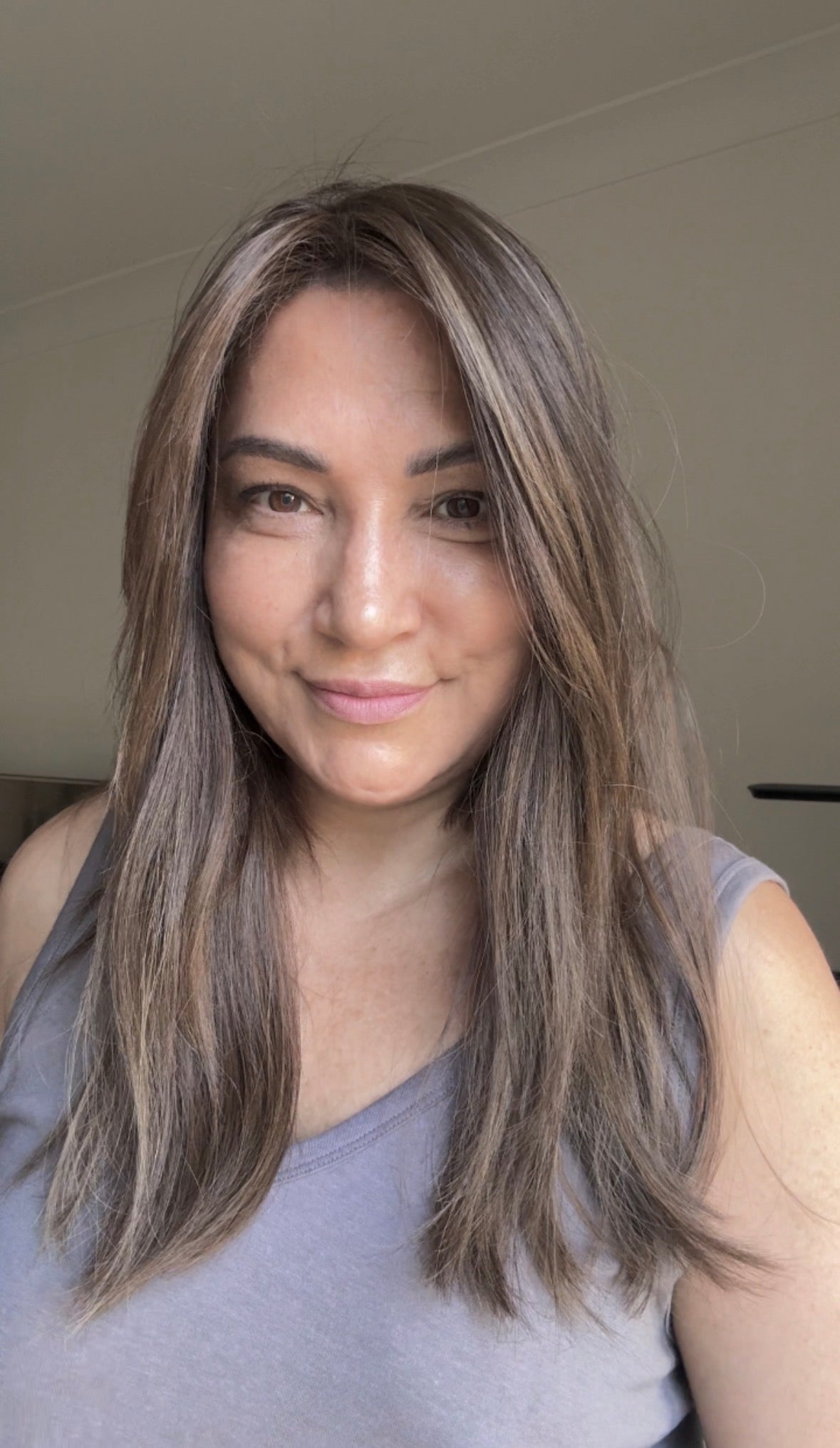 MEDIUM BROWN ASHY BALAYAGE TOPPER