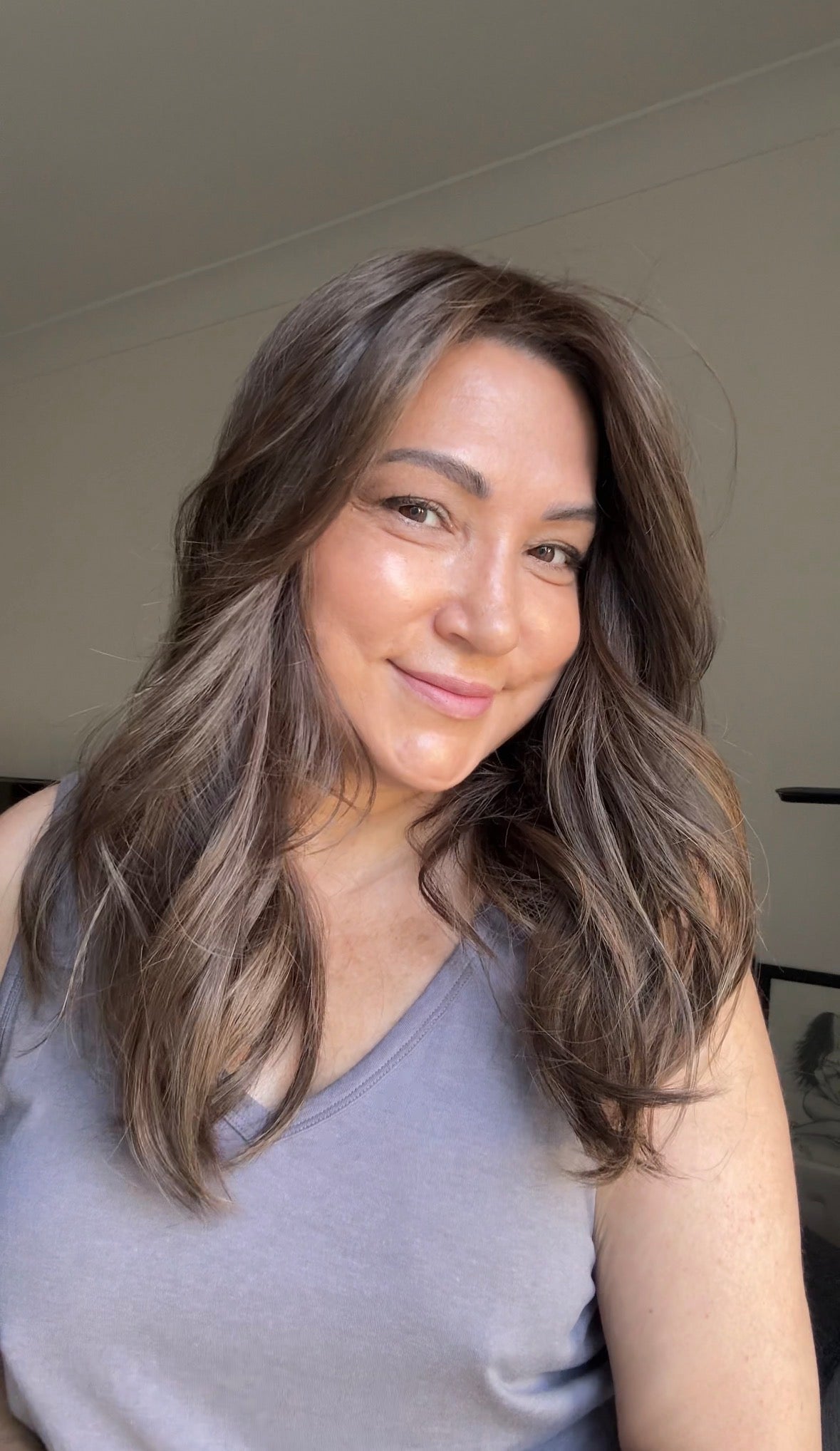 MEDIUM BROWN ASHY BALAYAGE TOPPER