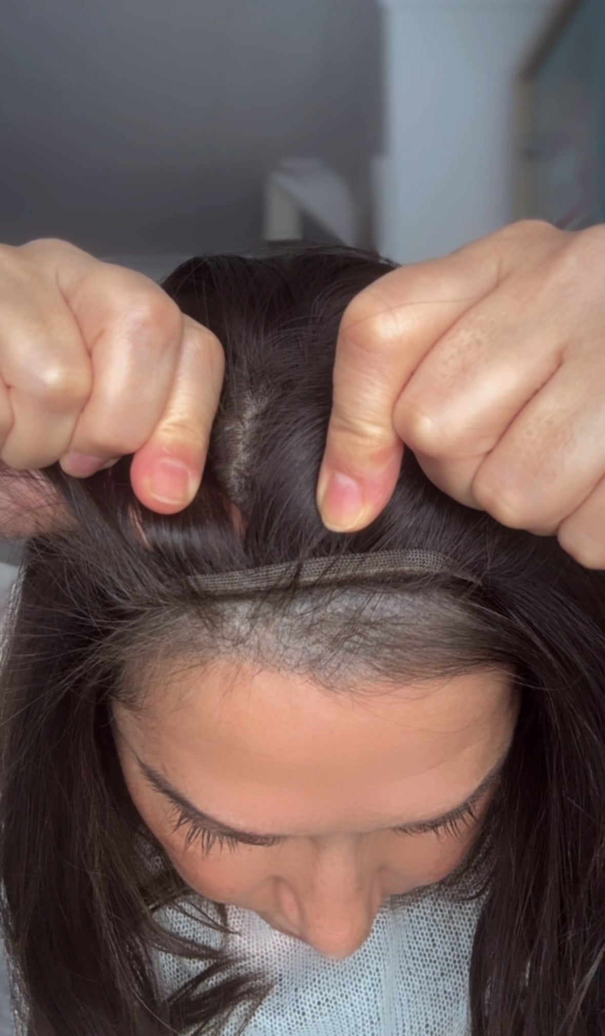 Reserved for Sandra SILK-LACE TOPPER / ULTRA LIGHT CAP-LOWER DENSITY