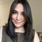 VIRGIN BASE DARK BROWN TOPPER WITH SOFT CARAMEL BALAYAGE