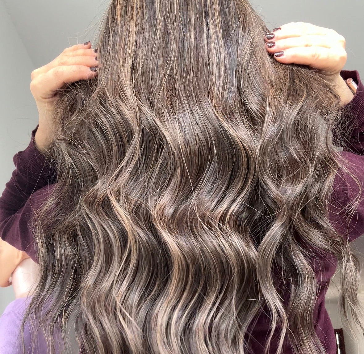 DARK BROWN BALAYAGE/HIGHLIGHTED TOPPER