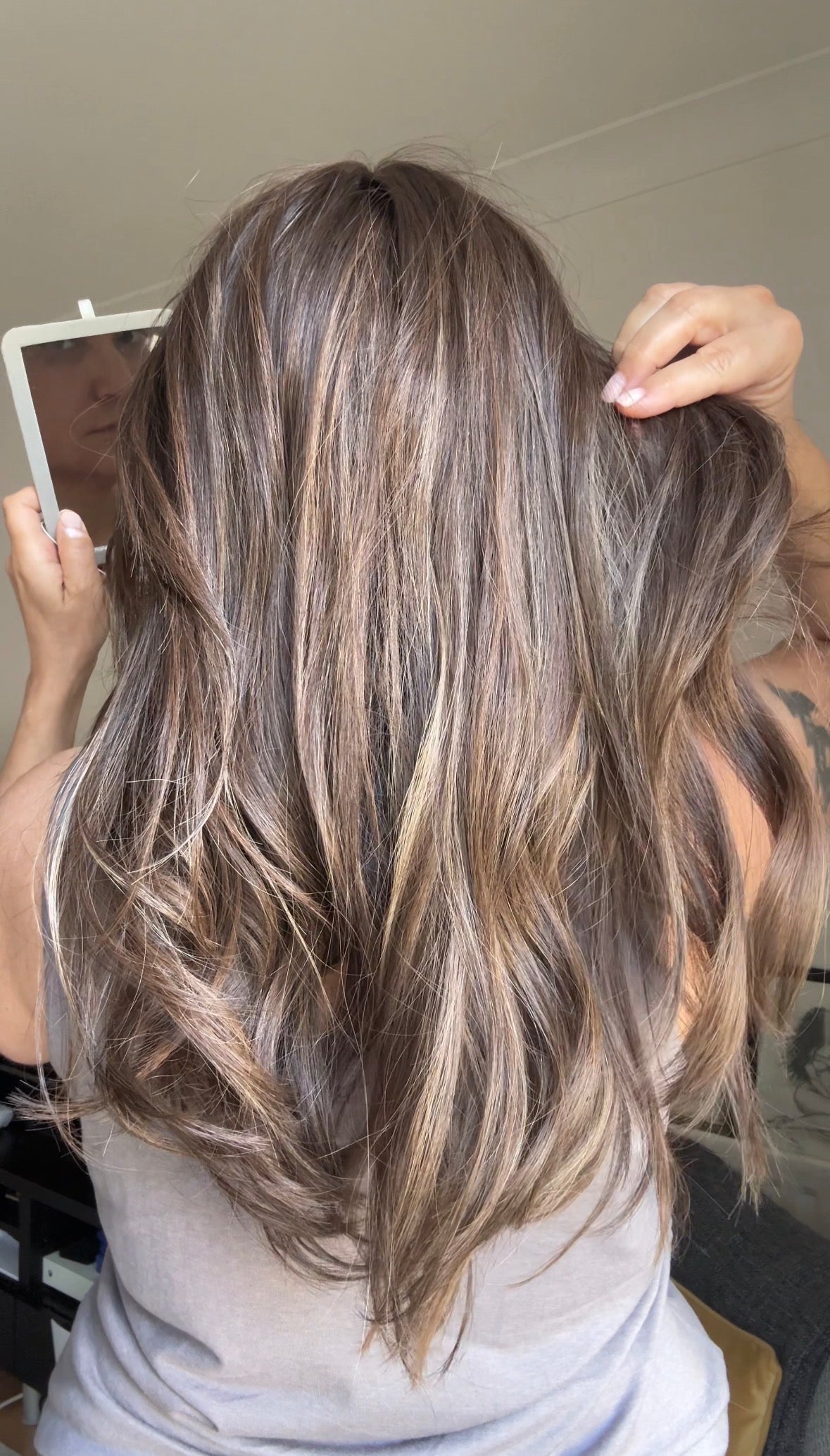 MEDIUM BROWN ASHY BALAYAGE TOPPER