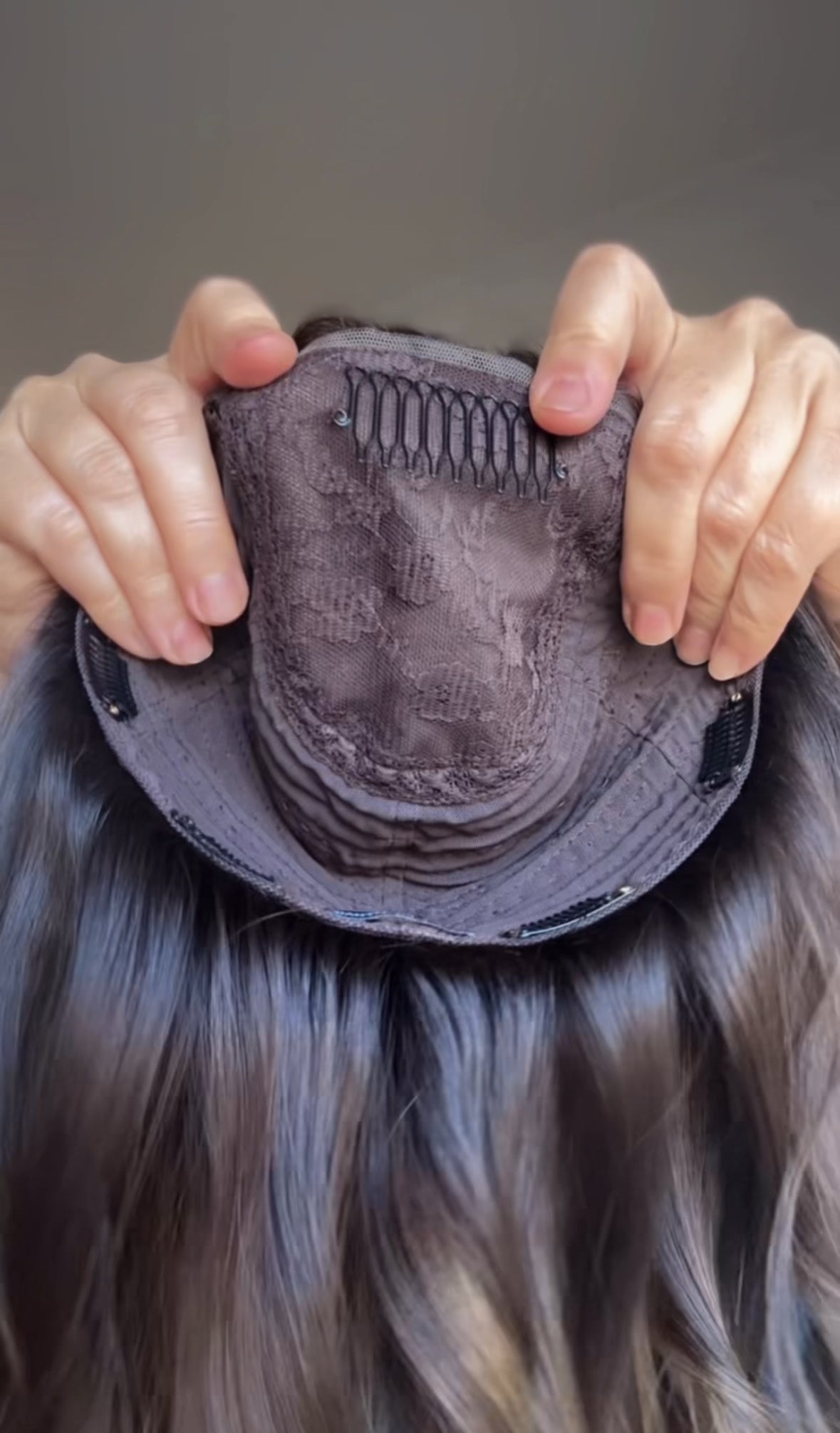 Reserved for Sandra SILK-LACE TOPPER / ULTRA LIGHT CAP-LOWER DENSITY