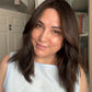VIRGIN BASE DARK BROWN TOPPER WITH SOFT CARAMEL BALAYAGE