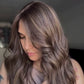 FEATHERLITE MEDUIM/LIGHT BROWN ASHY BALAYAGE TOPPER