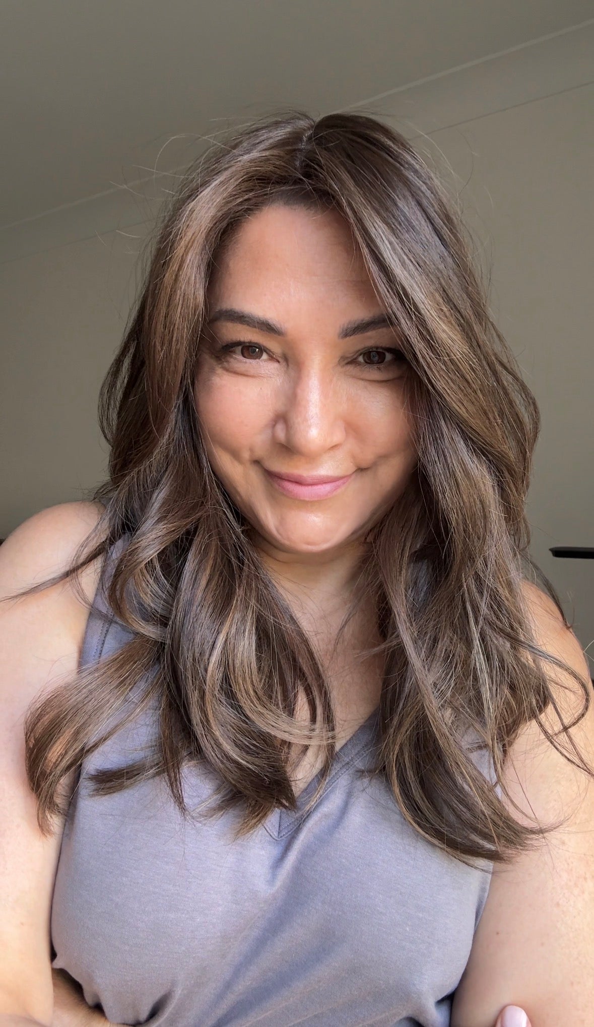 MEDIUM BROWN ASHY BALAYAGE TOPPER