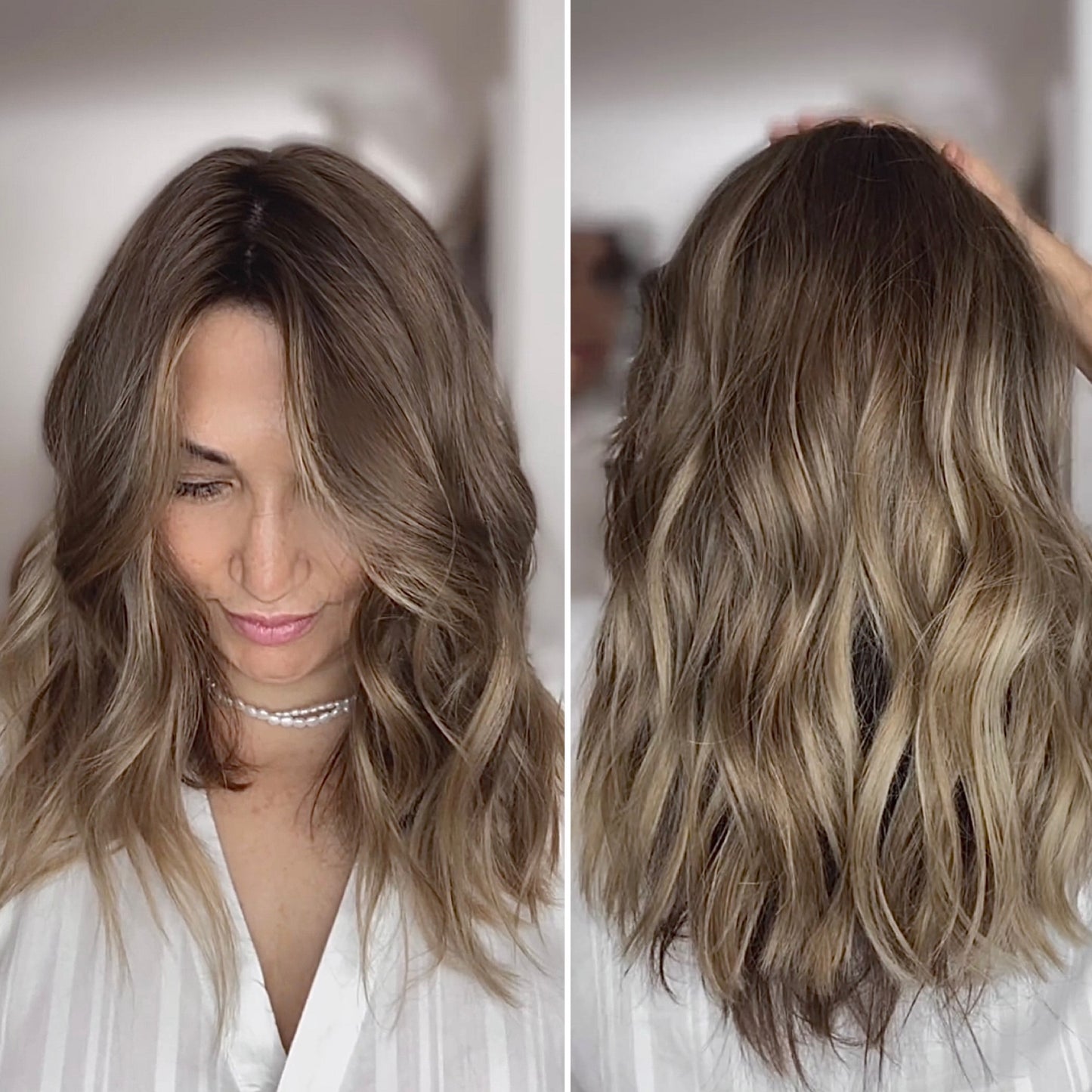 FEATHERLITE RUSSIAN/SLAVIC ASHY BLONDE BALAYAGE TOPPER