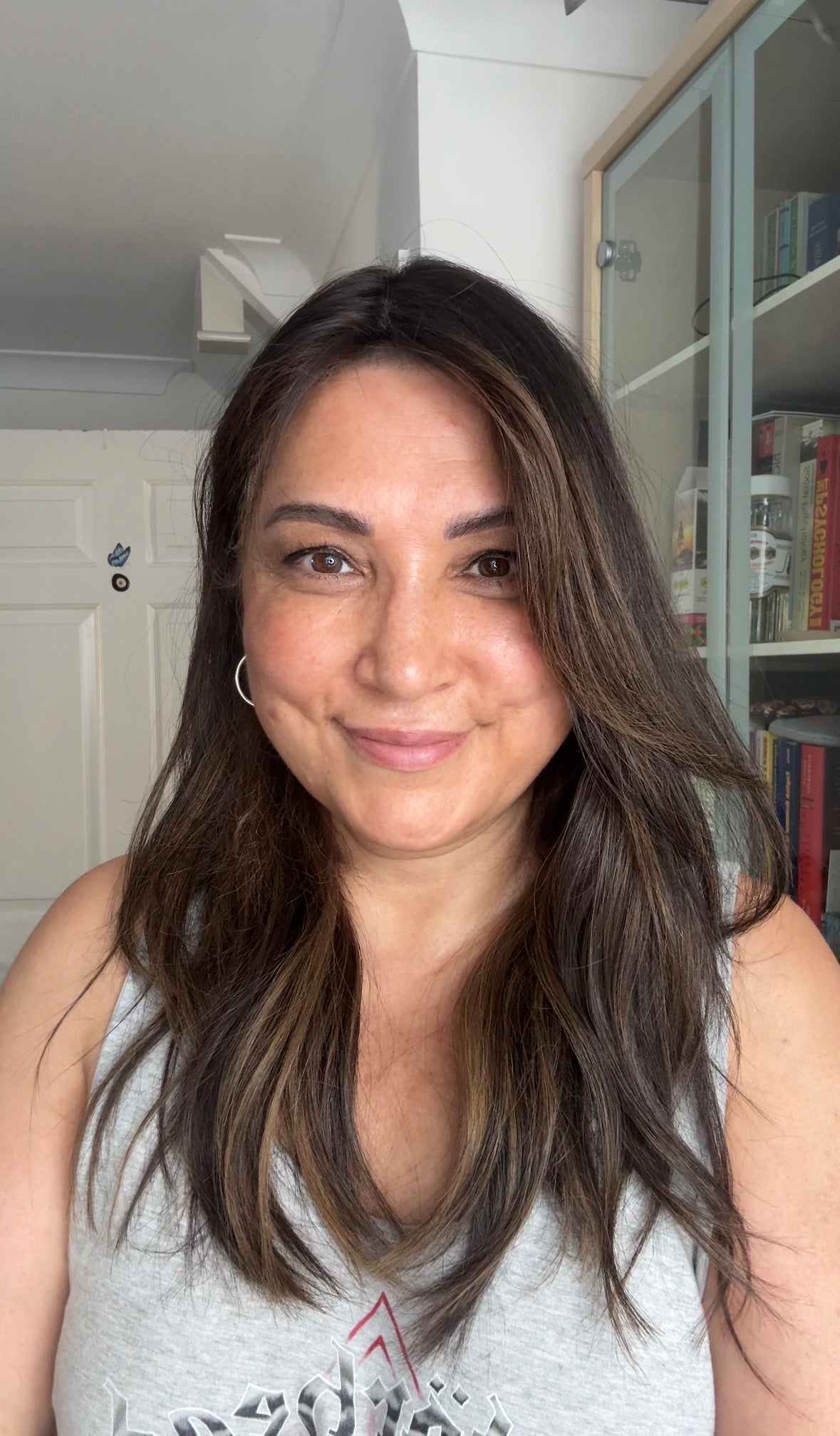 DARK BEOWN/SOFT BLACK VIRGIN TOPPER WITH ASHY RIBBON BALAYAGE