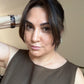 VIRGIN BASE DARK BROWN TOPPER WITH SOFT CARAMEL BALAYAGE