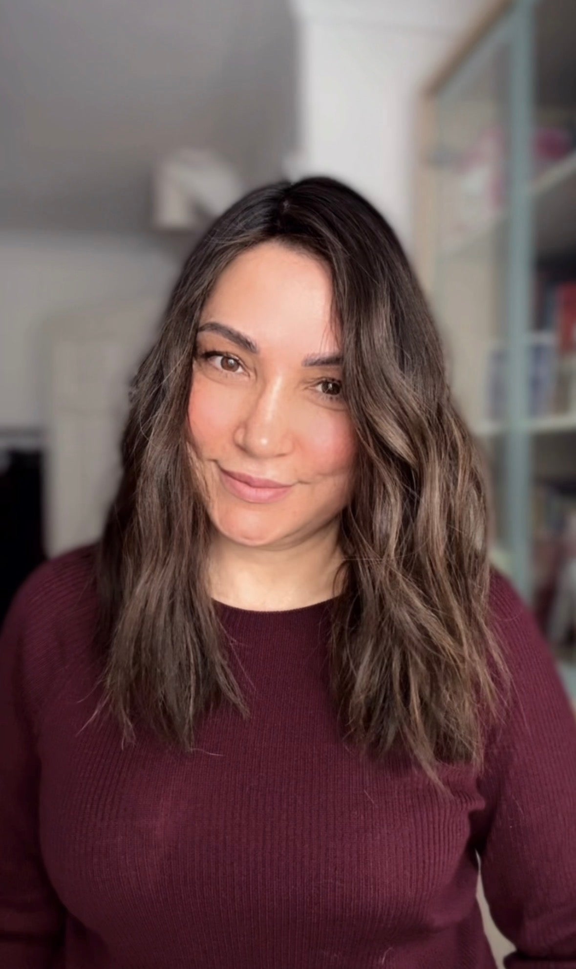 MEDIUM TO DARK BROWN ASHY BALAYAGE TOPPER