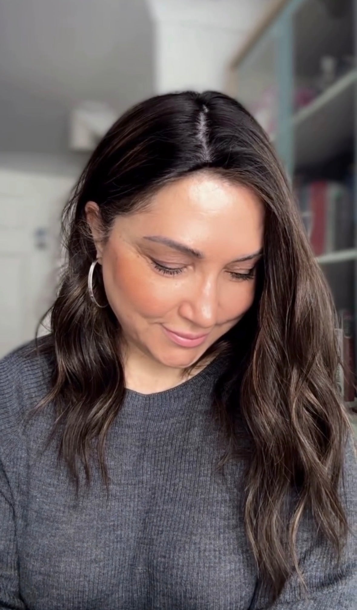 MEDIUM TO LIGHT BROWN BALAYAGE SILK TOPPER